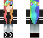 rainbow girl sky