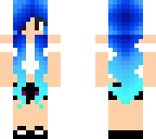 cute blue haired girl