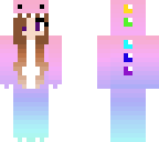 edited purple pink and blue kawaii dinosaur girl