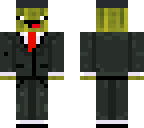 melon in tuxedo with a grey hat
