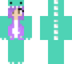 mint dino with lavender hair