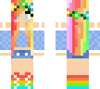 my rainbow skin with pink cheeks