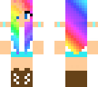 cute rainbow hair girl