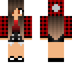plaid beanie girl