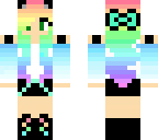 rainbow wolf girl edit