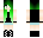 black to green ombre emo girl