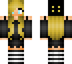 blonde black dress