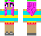 cute girl of pink hair