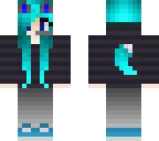 aqua cat girl gamer