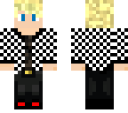 blonde with checkered shirt