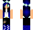 blue flower girl