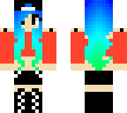 blue hair tomboy girl
