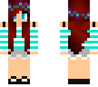 cute white and blue striped shirt girl