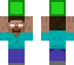 herobrine holding emerald block
