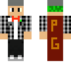 my yt skin with green hair