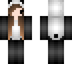 panda girl with ombre hair - skin color - chibi