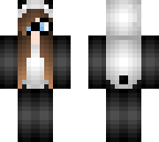 panda girl with ombre hair - skin color - eyes