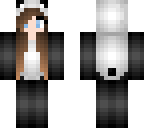 panda girl with ombre hair - skin color