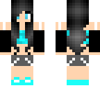 sky blue headphones girl