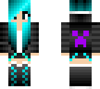 blue hair creeper girl