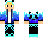blue white panda
