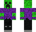 creeper with black pants and purple shirt