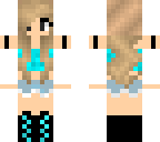 cute sky blue headphones girl