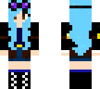 girl dantdm with blue hair