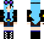 girl dantdm with blue hair
