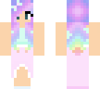 pastel haired girl with dress