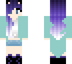 purple hair cat girl