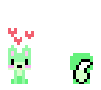requested green dog