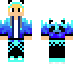 white blue panda