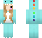 blue dino girl