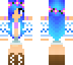 blue flower girl