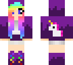 cute unicorn girl purple