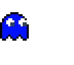 fantasma de pac-man azul