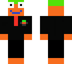 green haired man