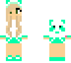 green panda girl