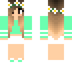 mint brunette girl
