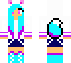 bright blue wolf girl