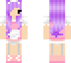 purple hair maid outfit