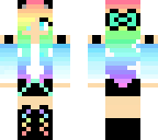 rainbow wolf girl