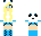 blond and blue panda 