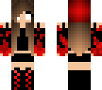 blood red girl with beanie