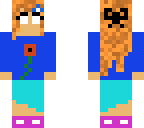 cute herobrine girl with dress