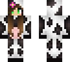 green eyed-brown haired cow onesie girl