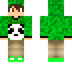 green panda boy clear white 2