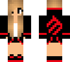 monster logo girl red