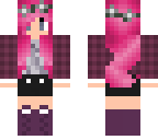 purple flower girl skin